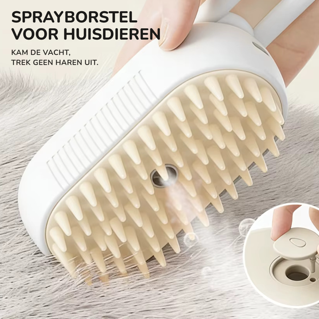 PetMeet® - Luxe Kattenborstel - Katten stoomborstel - Kattenkam met Massagefunctie