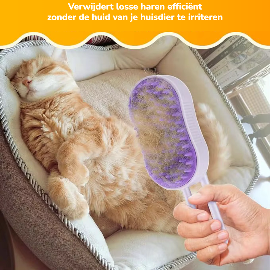 PetMeet® - Luxe Kattenborstel - Katten stoomborstel - Kattenkam met Massagefunctie