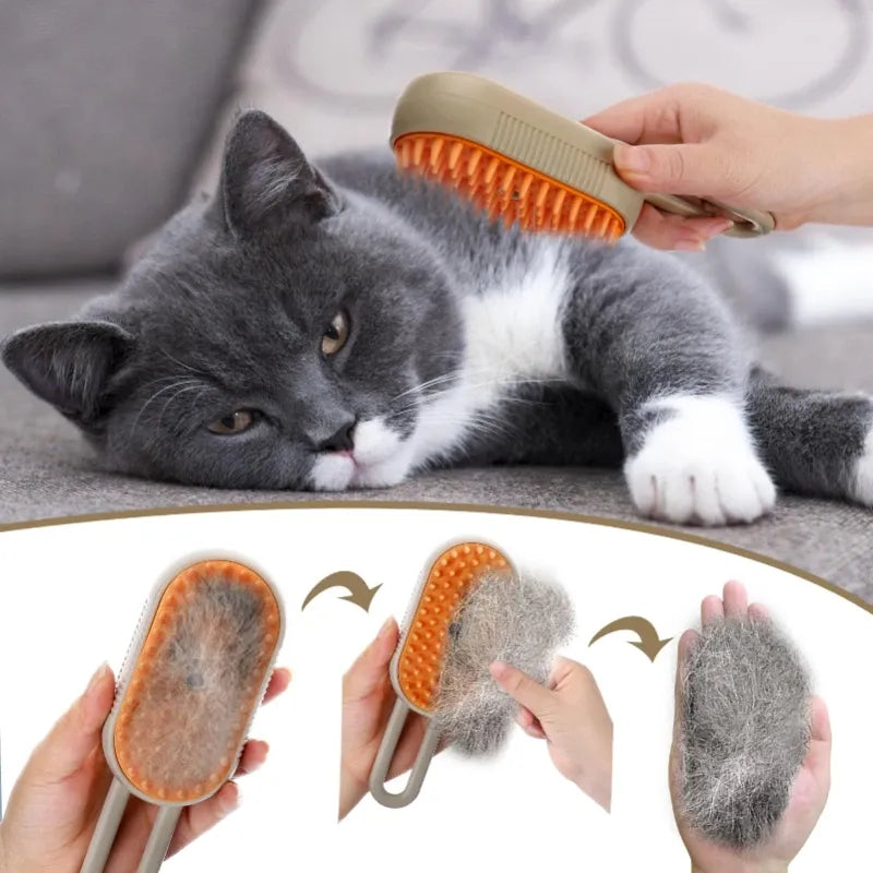 PetMeet® - Luxe Kattenborstel - Katten stoomborstel - Kattenkam met Massagefunctie